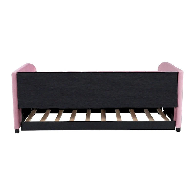 Twin Size Upholstered Daybed with Trundle