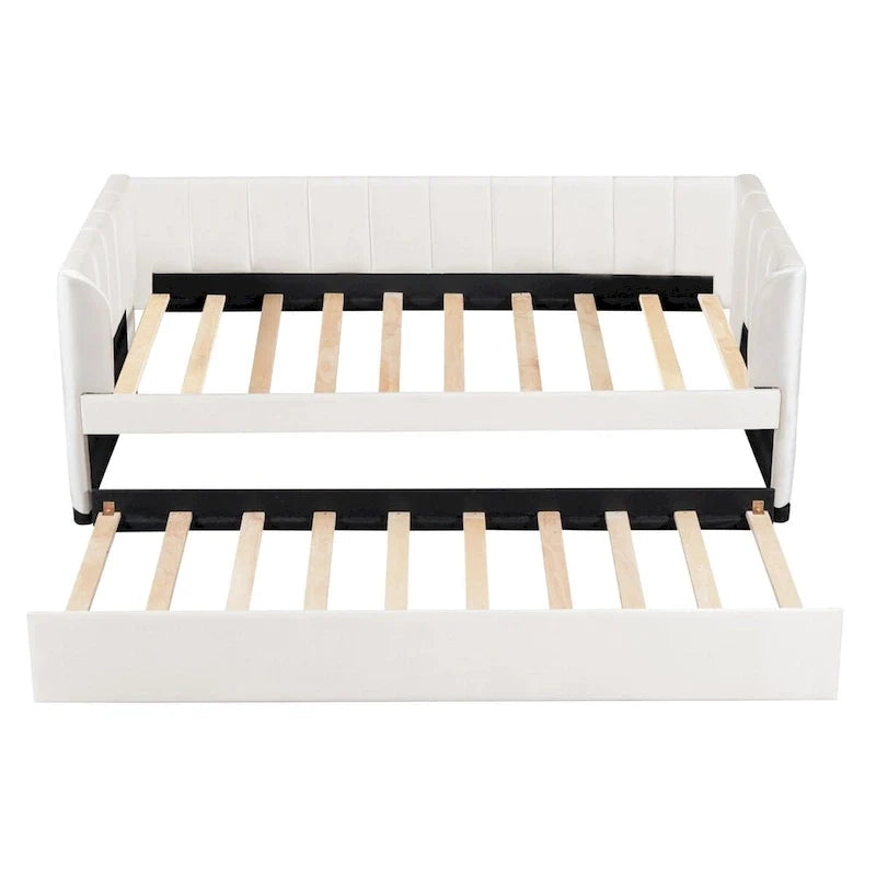 Twin Size Upholstered Daybed with Trundle