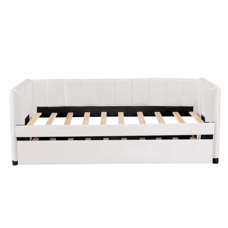 Twin Size Upholstered Daybed with Trundle