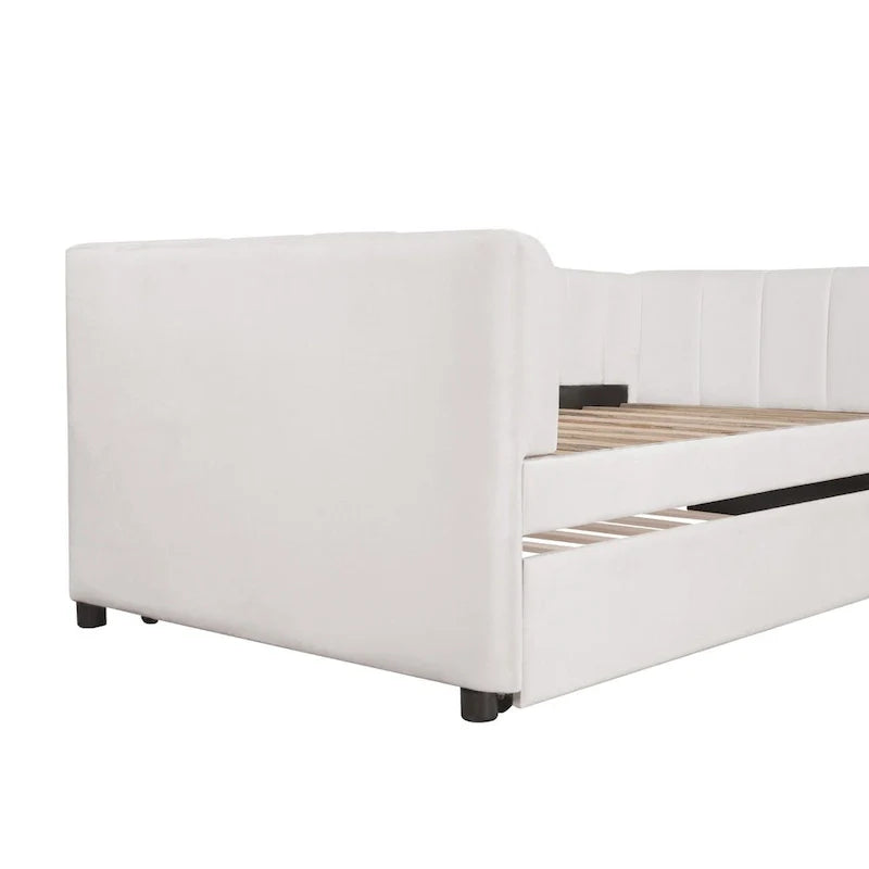Twin Size Upholstered Daybed with Trundle