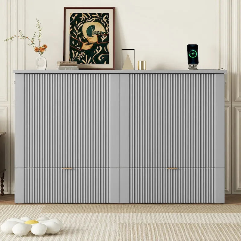 Queen Murphy Bed with Storage Drawers