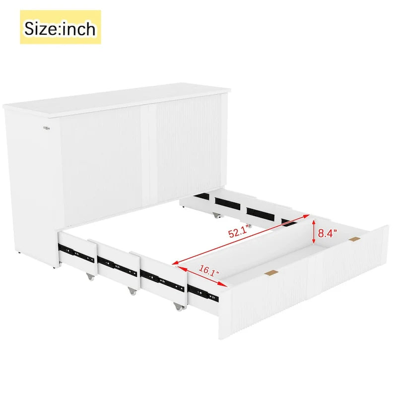 Queen Murphy Bed with Storage Drawers