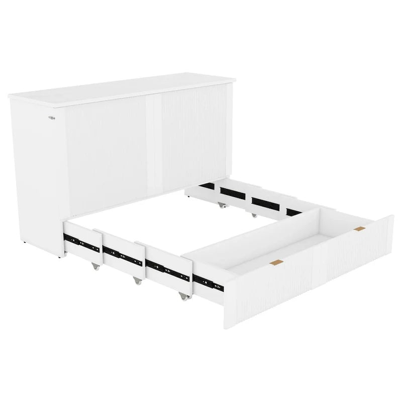 Queen Murphy Bed with Storage Drawers