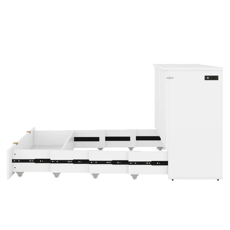 Queen Murphy Bed with Storage Drawers