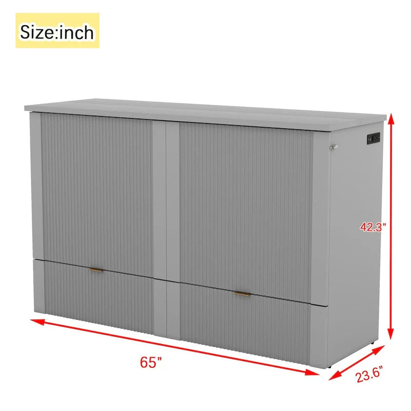 Queen Murphy Bed with Storage Drawers
