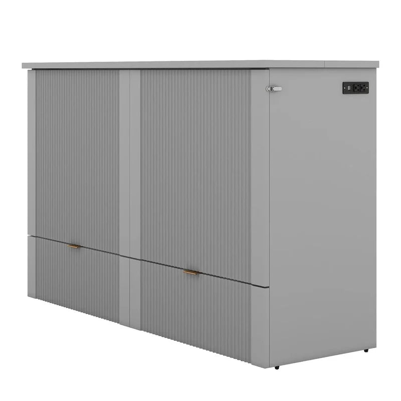 Queen Murphy Bed with Storage Drawers