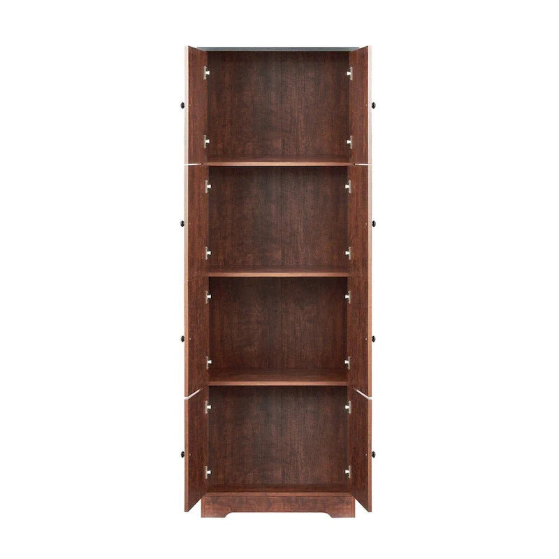 Tall Storage Cabinet with 8 Doors and 4 Shelves