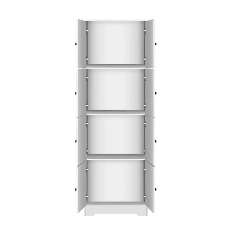 Tall Storage Cabinet with 8 Doors and 4 Shelves