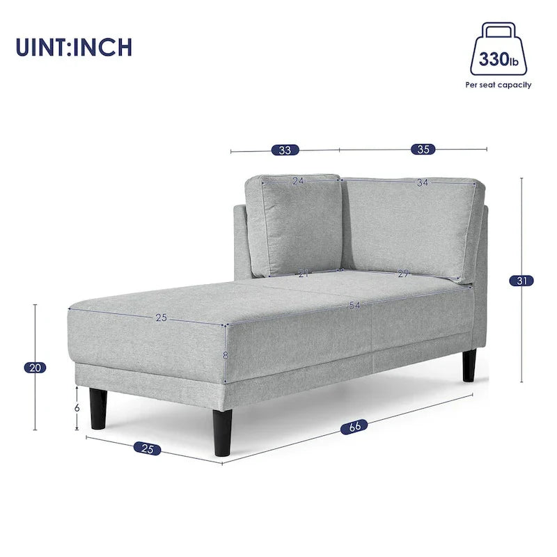 Upholstered Chaise Lounge