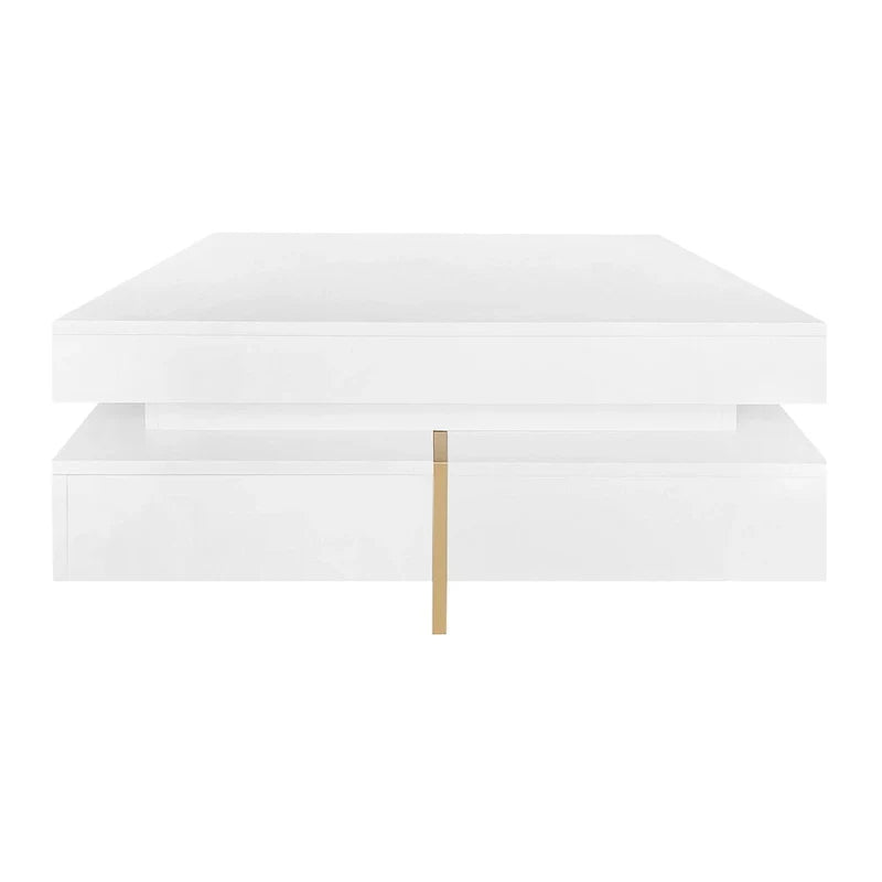 Square Coffee Table with 4 Storage Drawers