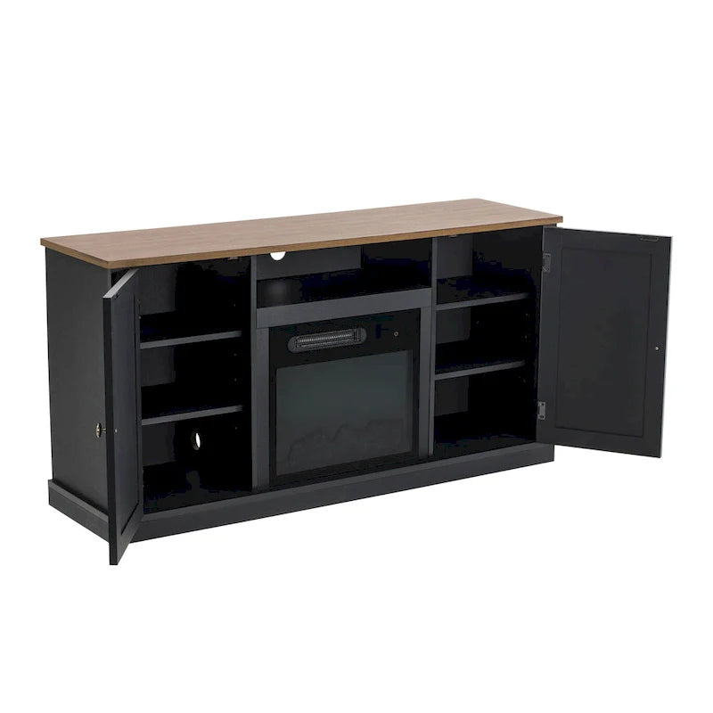 TV Stand with Electric Fireplace for TVs up to 60