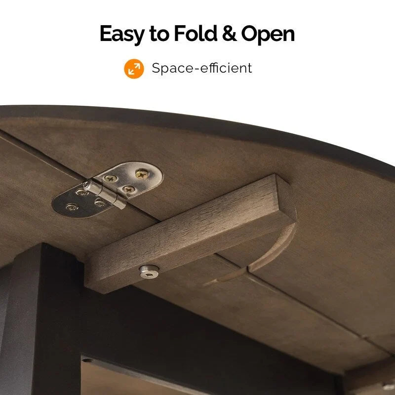 Round Drop Leaf Dining Table