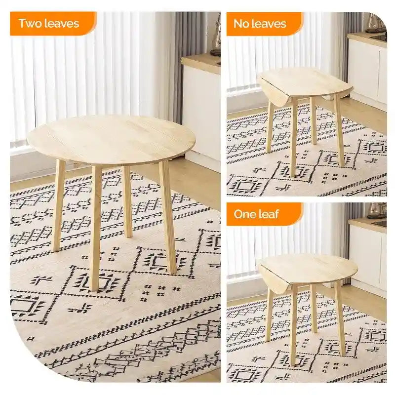 Round Drop Leaf Dining Table