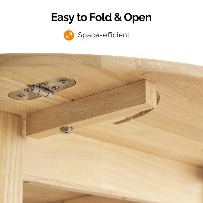 Round Drop Leaf Dining Table