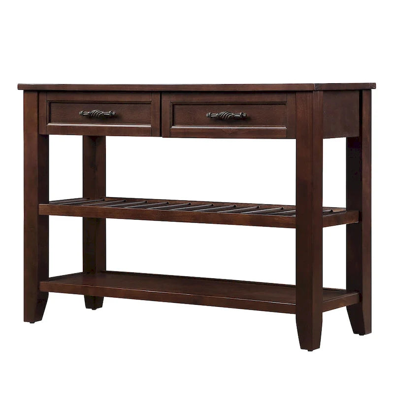 Console Table with 2 Drawers and 2 Shelves