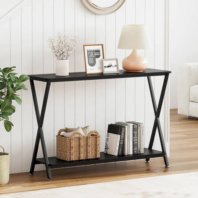 Console Table with 2 Shelves
