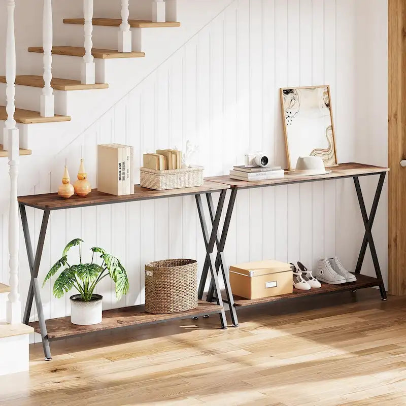 Console Table with 2 Shelves