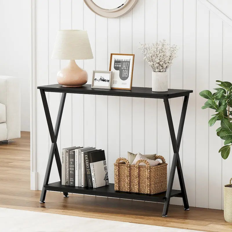Console Table with 2 Shelves