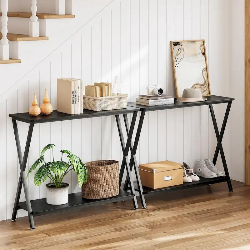 Console Table with 2 Shelves
