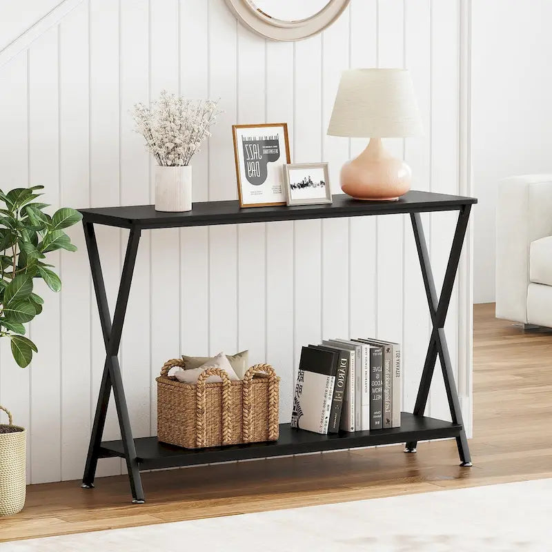 Console Table with 2 Shelves