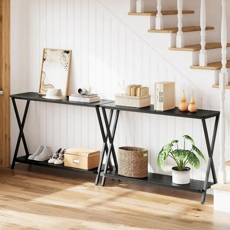 Console Table with 2 Shelves