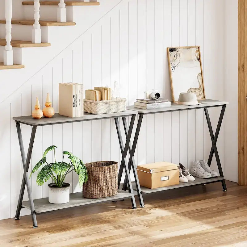 Console Table with 2 Shelves