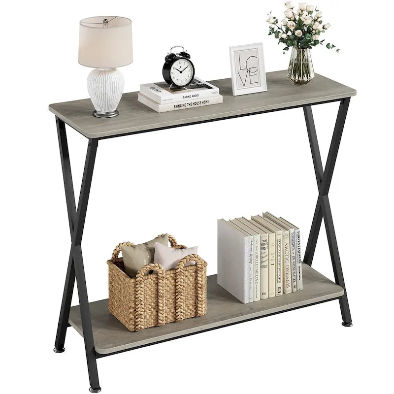 Console Table with 2 Shelves