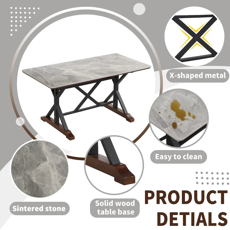 Sintered Stone Dining Table (Seats 6)