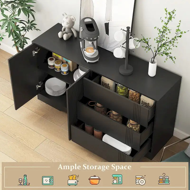 Storage Cabinet with Drawers and Doors