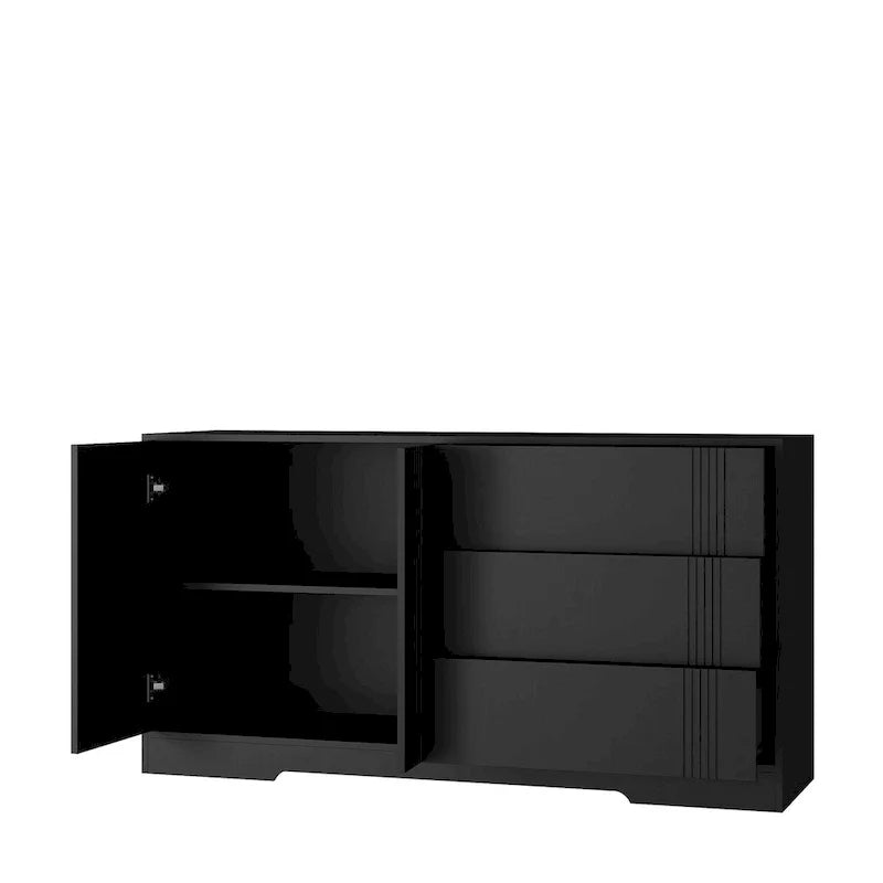 Storage Cabinet with Drawers and Doors