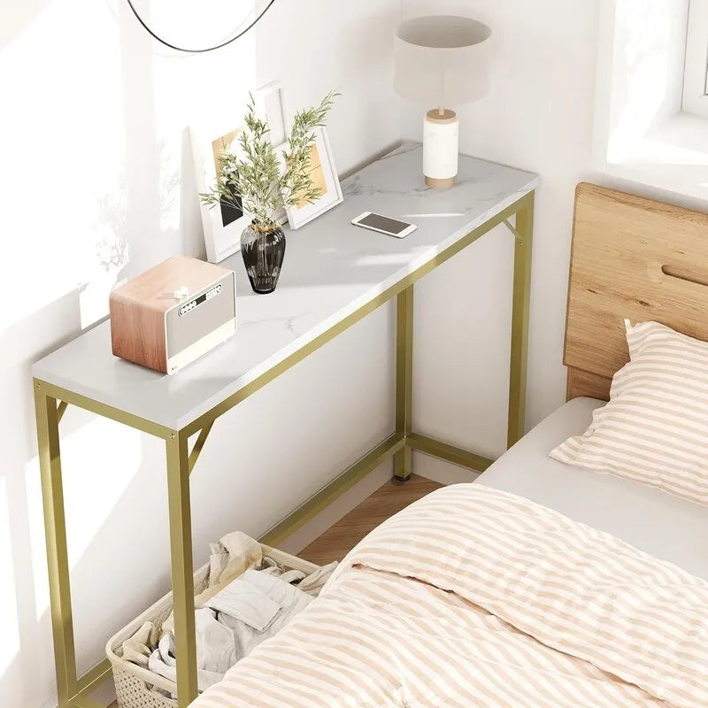 2-Tier Console Table with V-Shaped Frame