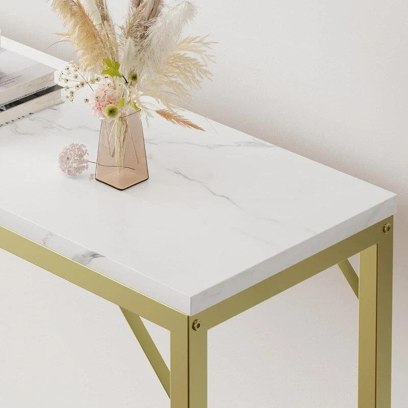 2-Tier Console Table with V-Shaped Frame