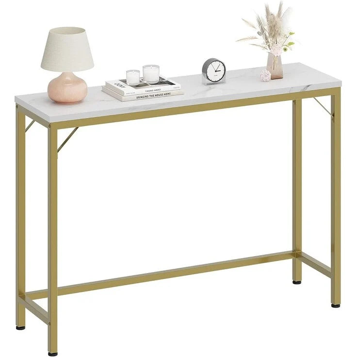 2-Tier Console Table with V-Shaped Frame