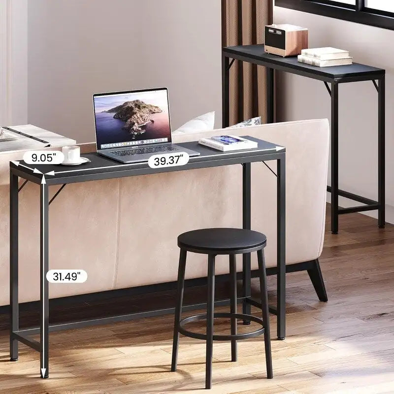 2-Tier Console Table with V-Shaped Frame