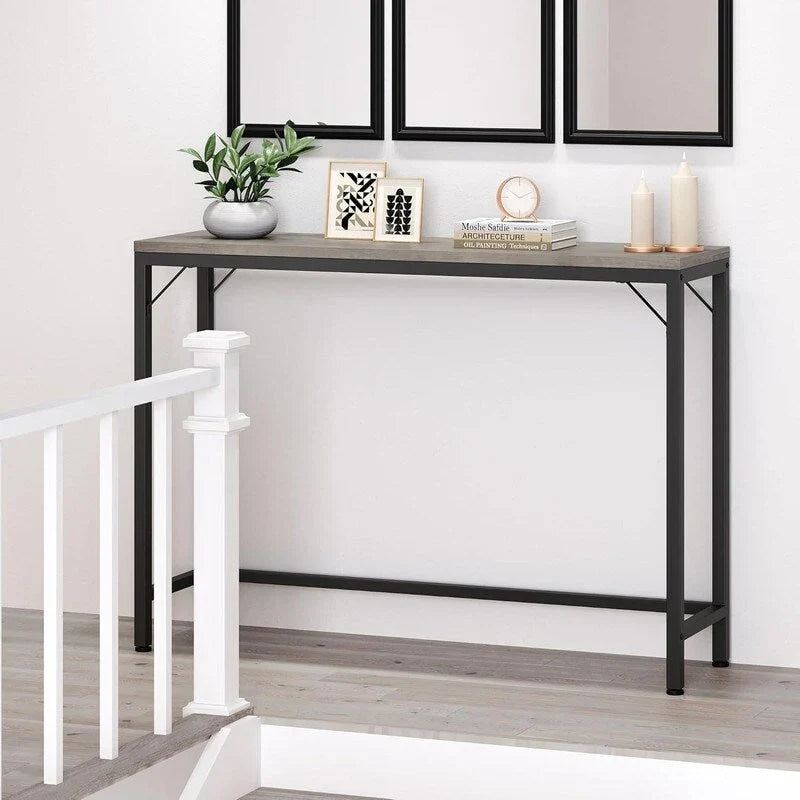 2-Tier Console Table with V-Shaped Frame