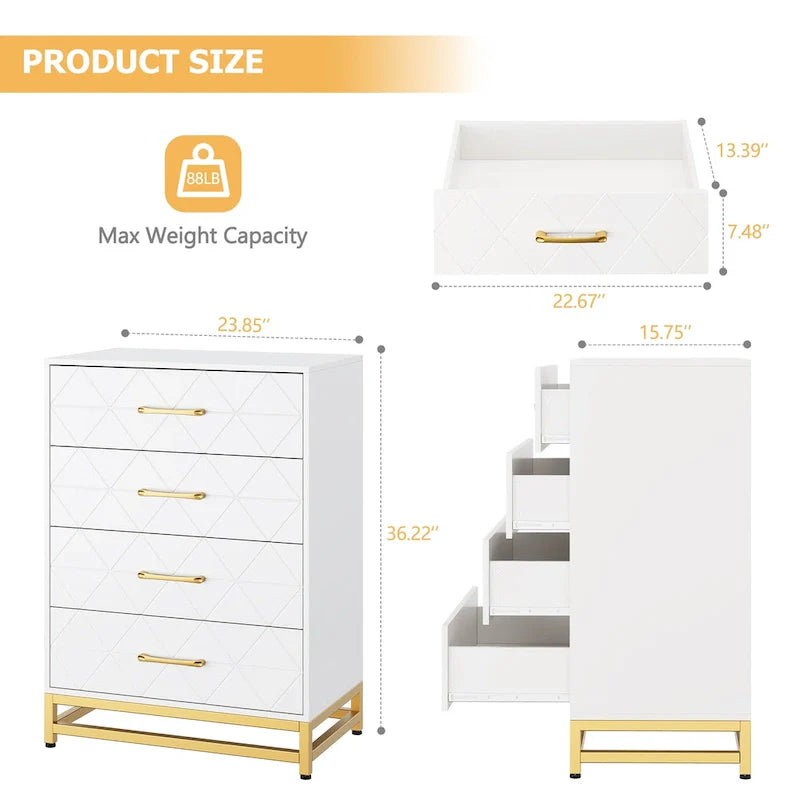 4-Drawer Vertical Dresser
